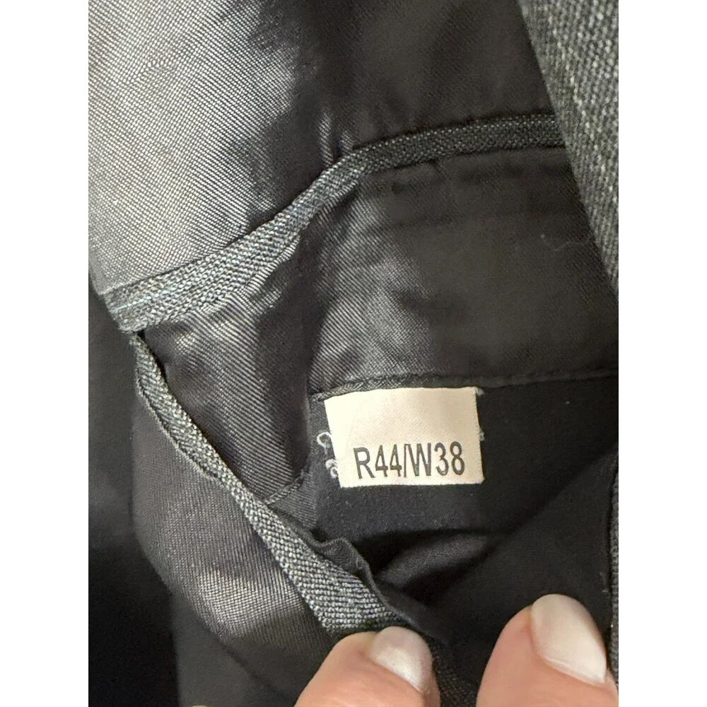 Gerald Austin Mens R44/W38 Blazer Gray Wool Blend pinstripe Sport Coat Jacket